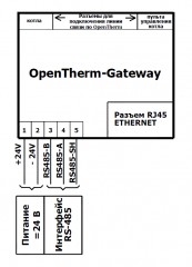 Схема подключения шлюза OpenTherm