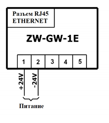 Схема подключения ZW-GW-1E 