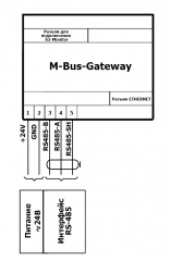 Схема подключения шлюза M-Bus-Gateway
