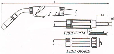 Рис.1. Общий вид горелки ГДПГ-305М