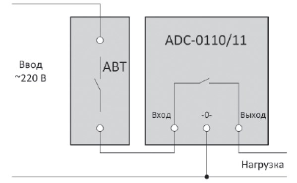 Схема включения и монтаж ADC-0110-32