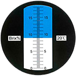 Рис.2. Общий вид шкалы VBR-82 рефрактометра ручного