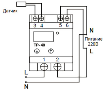 Рис.1. Схема терморегулятора ТР-40