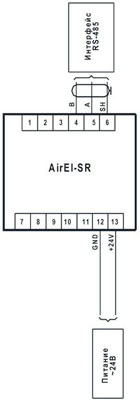 Рис.1. Схема подключения контроллера AirEl-SR