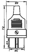 Рис.10. Габаритный чертеж разъема термостойкого (тип 344 Si)  ХТ1007