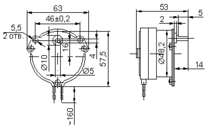 Рис.1. Схема двигателя ДСМ-0,2П