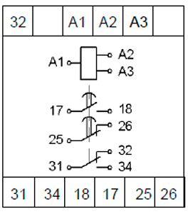 Рис.1. Схема подключения реле ВЛ-173