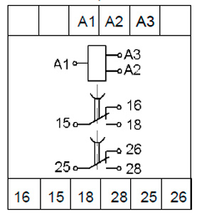 Рис.2. Схема подключения реле времени ВЛ-177