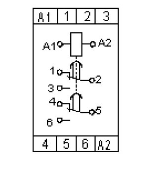 Рис.2 Схема подключения реле НЛ-8А-1
