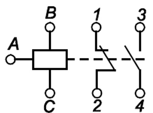 Рис.1. Схема подключения реле ЕЛ-12
