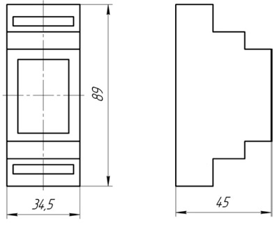 Рис.1. Схема габаритных размеров реле ЕЛ-М11-А