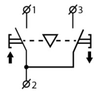 Рис.1 Схема подключения поста 2* кнопочного COB61