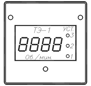 Рис.1.Схема передней панели устройства индикации ТЭ-1