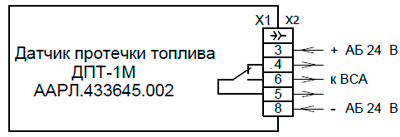 Рис.1. Схема подключения ДПТ-1М