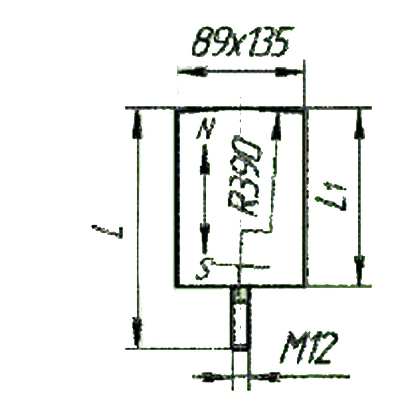 Схема габаритных размеров блока БМ-2-28