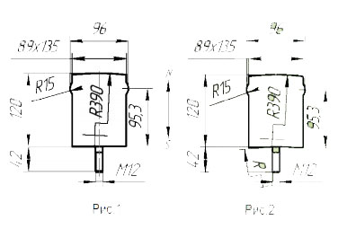 Схема габаритных размеров блока БМ-3-28