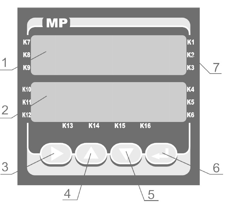 Лицевая панель контроллера МР-50