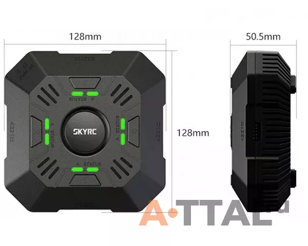 Зарядное устройство SkyRC Quattro E4Q 4x50W с БП SkyRC 380W фото 2