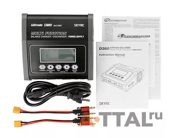 Зарядное устройство SkyRC D260 2*14A/2*130W с/БП двухпортовое фото 3