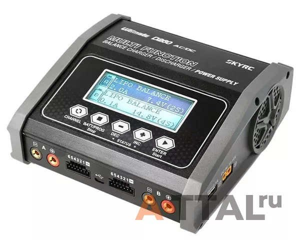 Зарядное устройство SkyRC D260 2*14A/2*130W с/БП двухпортовое фото 4