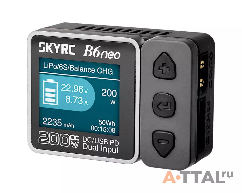 Зарядное устройство SkyRC B6neo 200W 10A (Black+Grey) фото 1