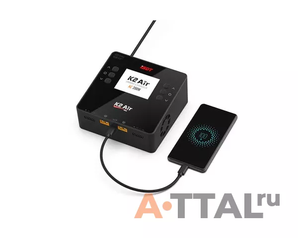 Зарядное устройство дуо ISDT K2 AIR 20A AC/DC 200W/500W с/БП универсальное фото 2