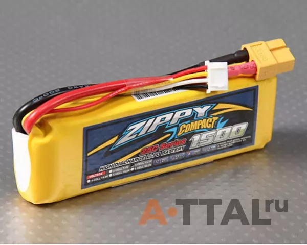 Аккумулятор ZIPPY Compact 1500mAh 3S 25C Lipo Pack фото 1