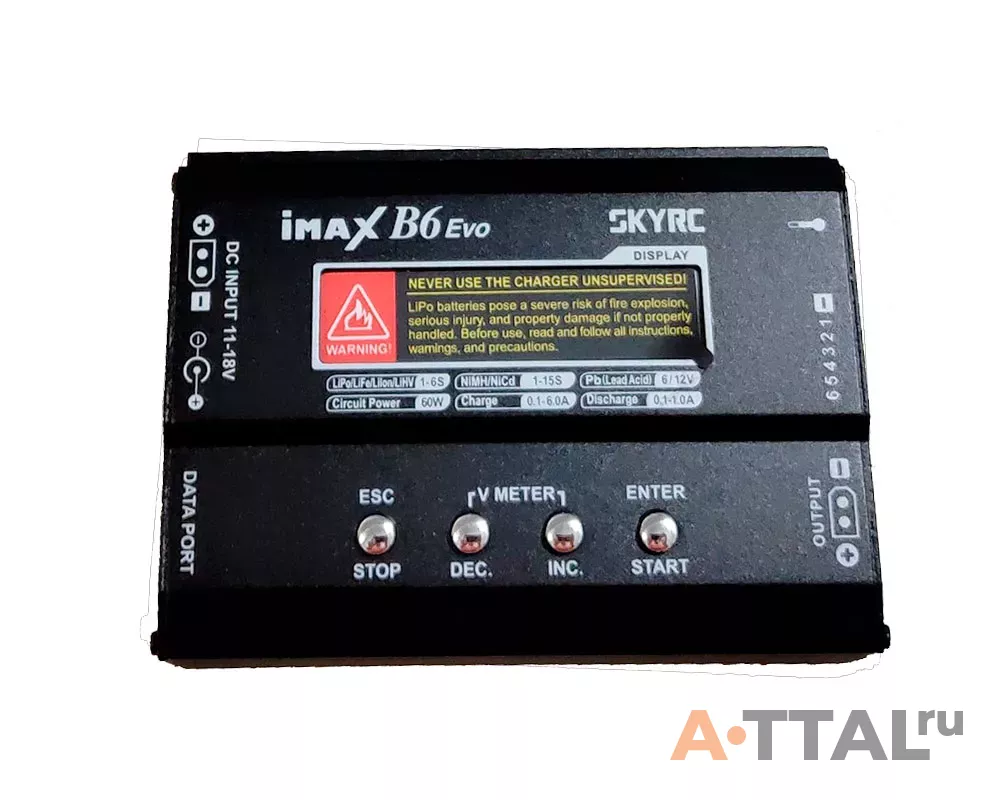 Зарядное устройство SkyRC iMAX B6 Evo 6A/60W без/БП универсальное фото 2