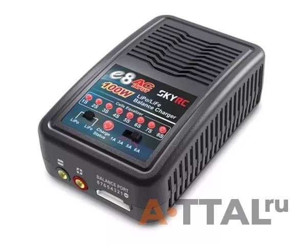 Зарядное устройство SkyRC E8 1/3/5/6A с/БП 100W для LiPo 1-8S фото 1