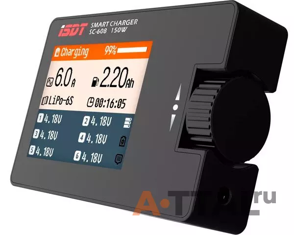 Зарядное устройство ISDT SC-608 XT60 DC 9-32 В 8 A 150 Вт 1-6S фото 2