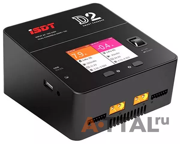 Зарядное устройство ISDT D2 Dual XT60 AC 100-240 В 12 A 200 Вт 1-6S фото 1