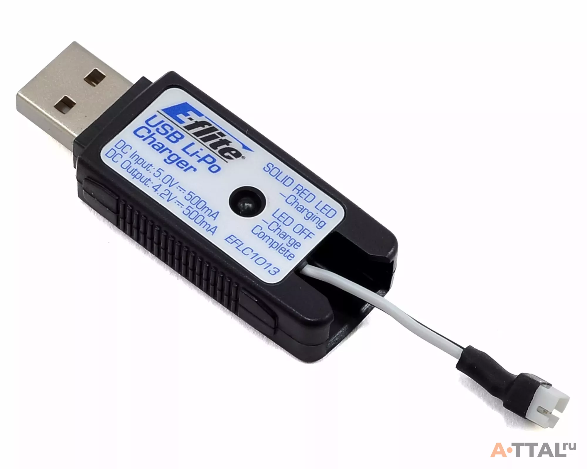 Зарядное устройство E-flite Li-Po 1S для Nano QX2 FPV (USB) фото 1