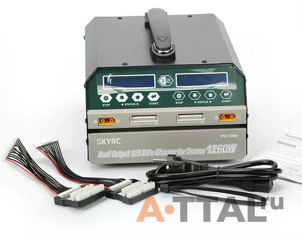 Зарядное устройство SkyRC PC1260 12A/1260W для 12S с/БП двухпортовое фото 4