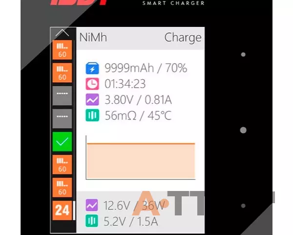 Зарядное устройство ISDT N16 1,5А/слот 1-16 AA/AAA 36W фото 3