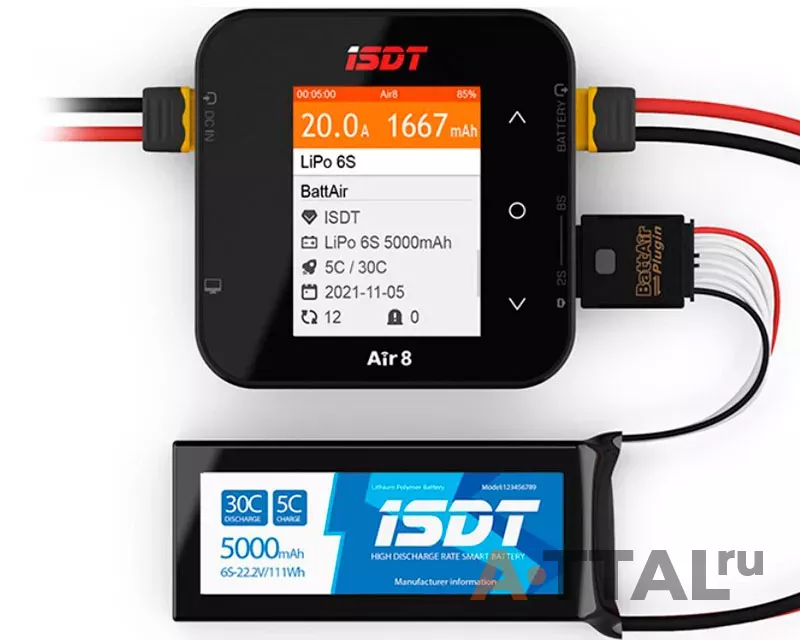 Зарядное устройство для ISDT Air 8 DC 10-34В 1,0-35В 0,1-20А DC 500Вт (ISDT Air 8) фото 3