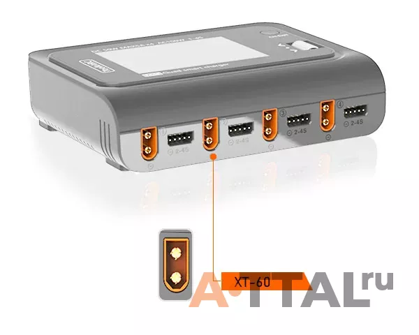 Зарядное устройство ToolkitRC Q4AC 4x50W AC / DC Smart Charger XT60 фото 2