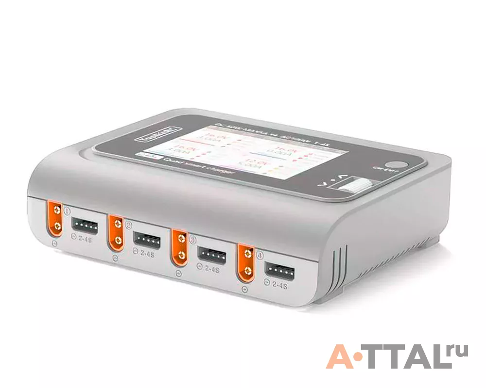 Зарядное устройство ToolkitRC Q4AC 4x50W AC / DC Smart Charger XT60 фото 3