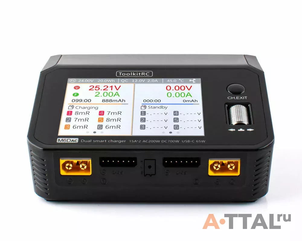 Зарядное устройство ToolkitRC M6DAC AC 200W / DC 350W x2 фото 1