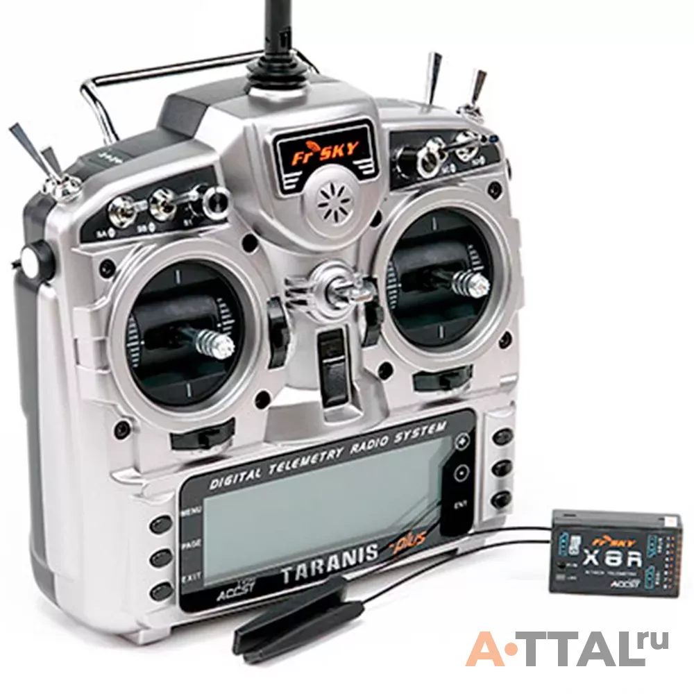 Комплект аппаратуры FrSky Taranis X9D Plus с приемником X8R для авиамоделей с кейсом (FR-X9D+X8R) фото 1