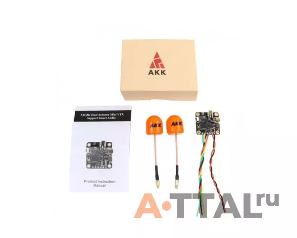 Видеопередатчик AKK New Era 5.8GHz Diversity 25-400mW 20x20мм фото 4