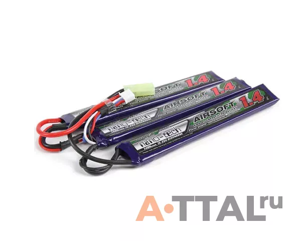Аккумулятор Turnigy 11.1V 1400mah 3S 15-25C Turnigy Lipo AIRSOFT Nunchuck Pack для страйкбола фото 1