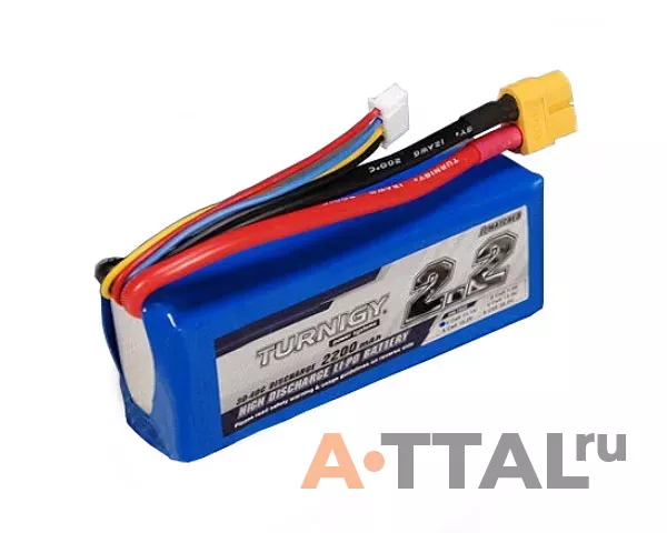 Аккумулятор 11.1V 2200mAh 3S 30C Turnigy Lipo Pack фото 1