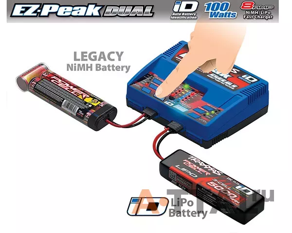 Зарядное устройство Traxxas Charger DUAL EZ-Peak Plus ID двухпортовое фото 2