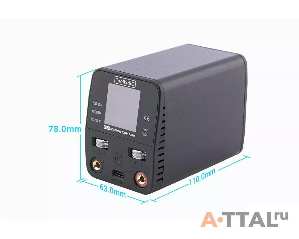 Блок питания ToolkitRC P200 V2 200W AC/DC фото 3