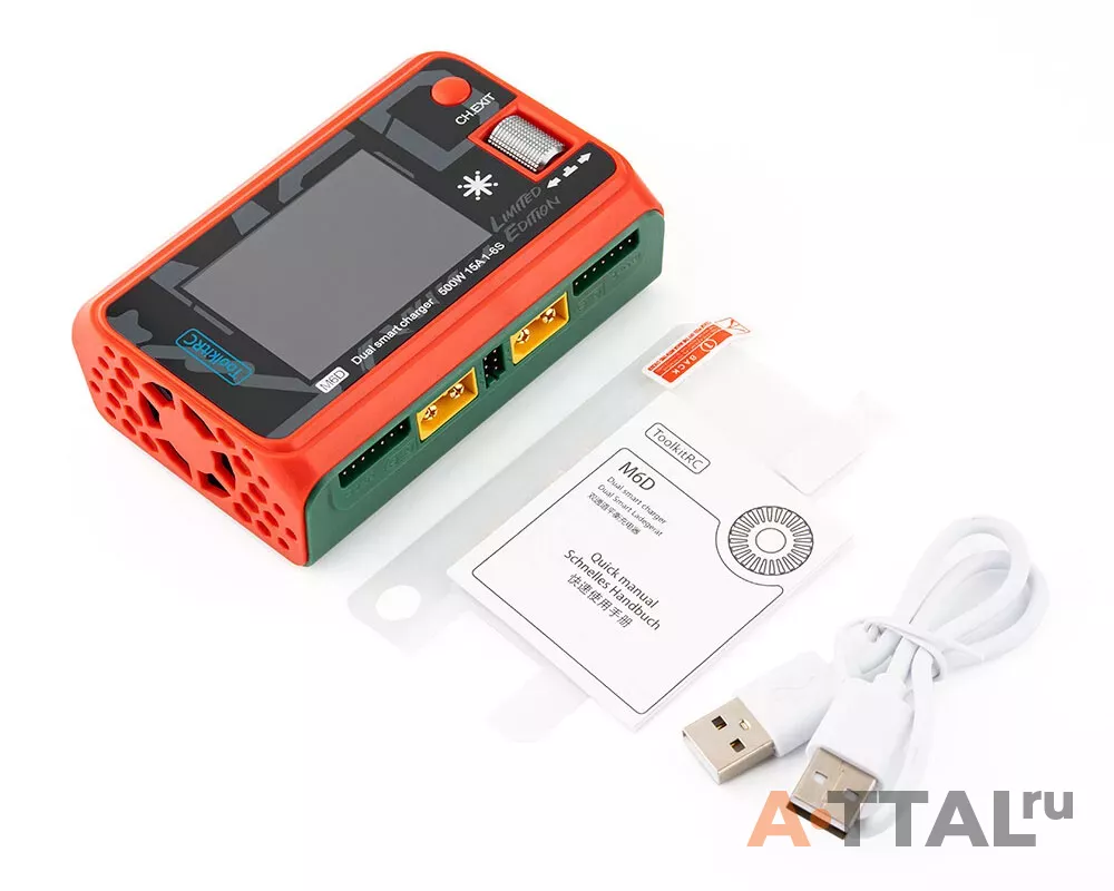 Зарядное устройство ToolkitRC M6D 250Wx2 DC (Red) фото 2