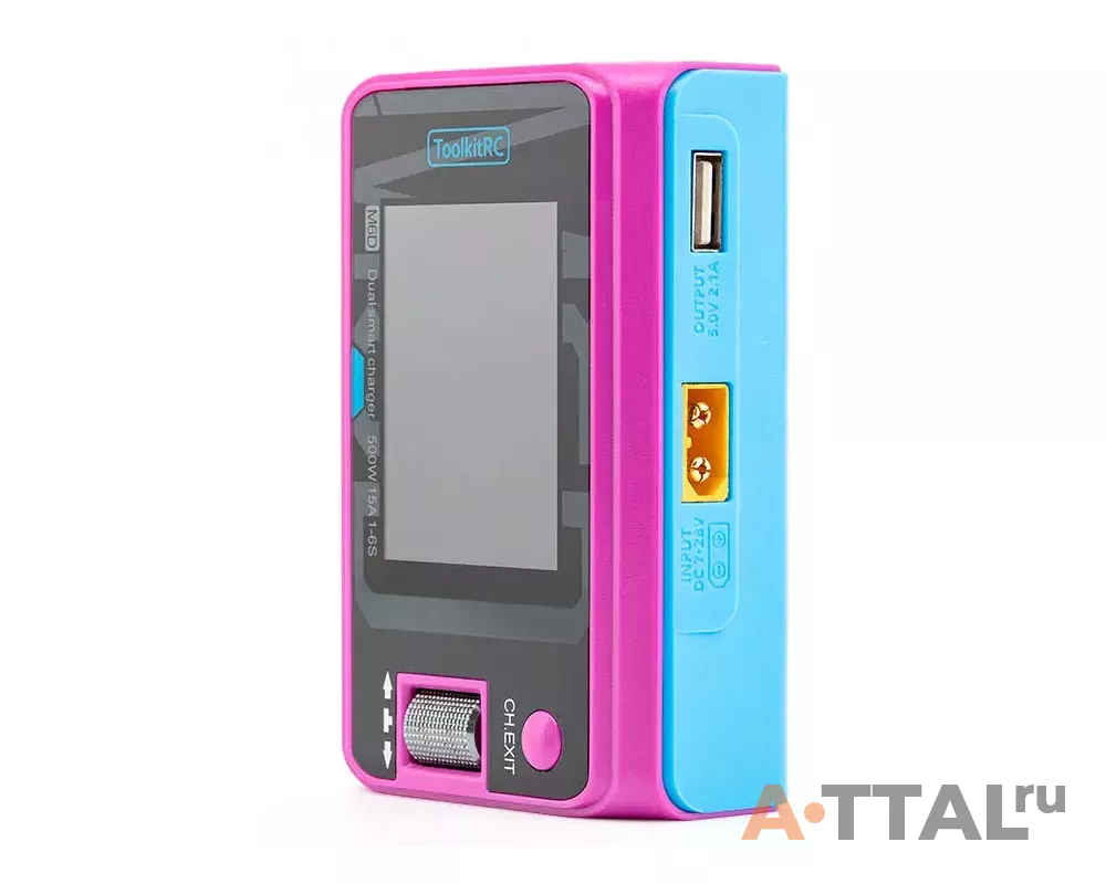 Зарядное устройство ToolkitRC M6D 250Wx2 DC (Pink) фото 3