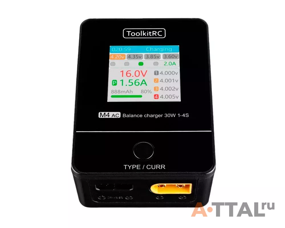 Зарядное устройство ToolkitRC M4AC 25W AC фото 1