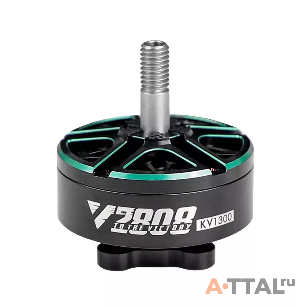 Электродвигатель T-Motor V2808 1300KV для 7" (black/green) фото 1