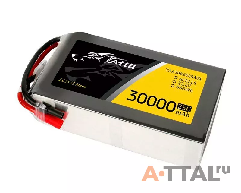 Аккумулятор Tattu LiPO 22,2В 30000мАч 6S 25C AS150+XT150 фото 2