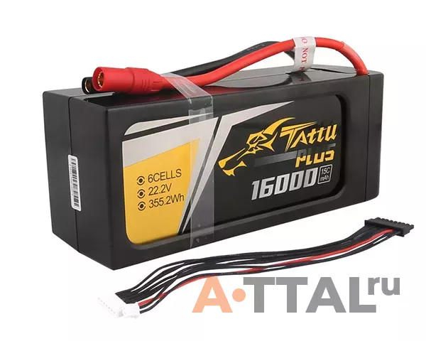 Аккумулятор Tattu LiPO 22,2 В 16000 мАч 6S 15C (TA-PLUS-15C-16000-6S1P) фото 3